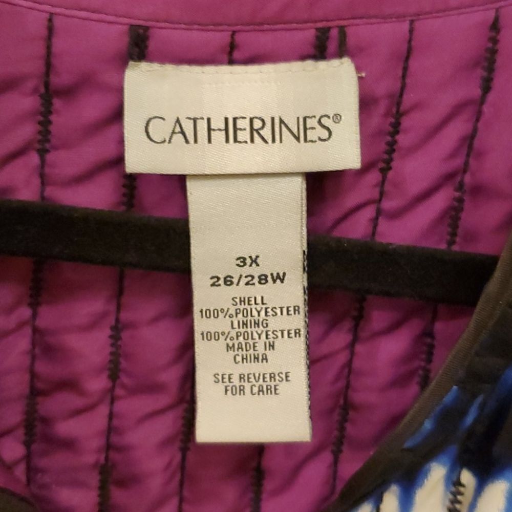 CATHERINE'S Printed Open Front Jacket - Size 3X - Picture 4 of 4
